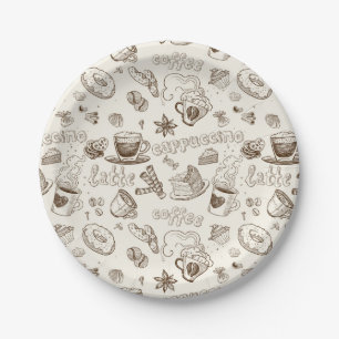 Beautiful Coffee Espresso Design Paper Plate