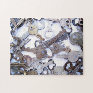 Beautiful Collection of Vintage Old Skeleton Keys Jigsaw Puzzle
