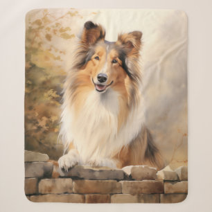 Beautiful Collie Sherpa Blanket