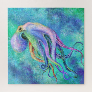 Beautiful Color Octopus Puzzle Painting