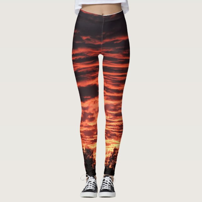 Beautiful Colorado Sunset Leggings (Front)