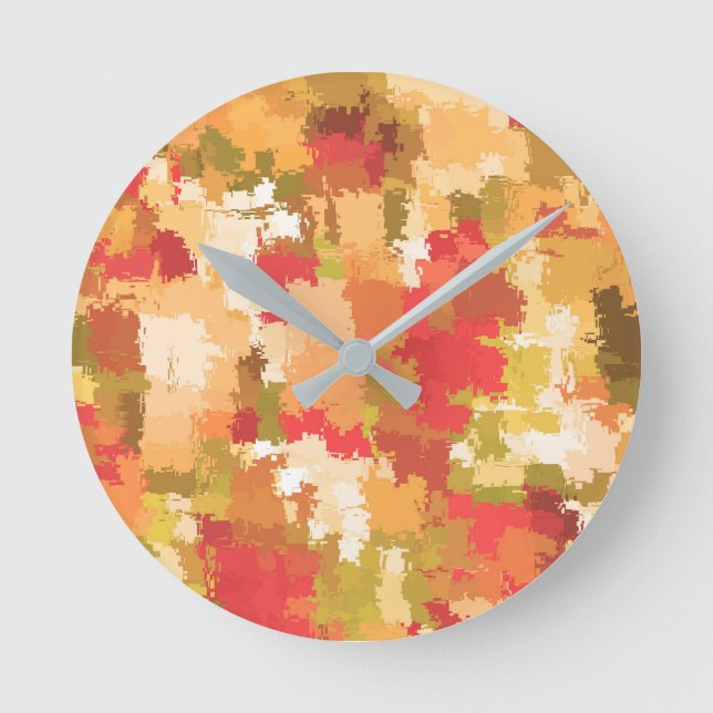 Beautiful Colorful Abstract Pattern Round Clock (Front)
