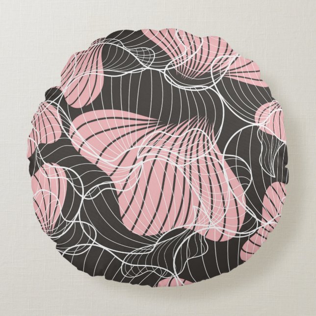 Beautiful colorful abstract seamless pattern. Back Round Pillow (Front)