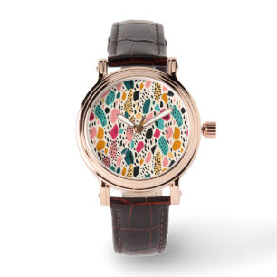 Beautiful Colorful Modern Animal Print Watch