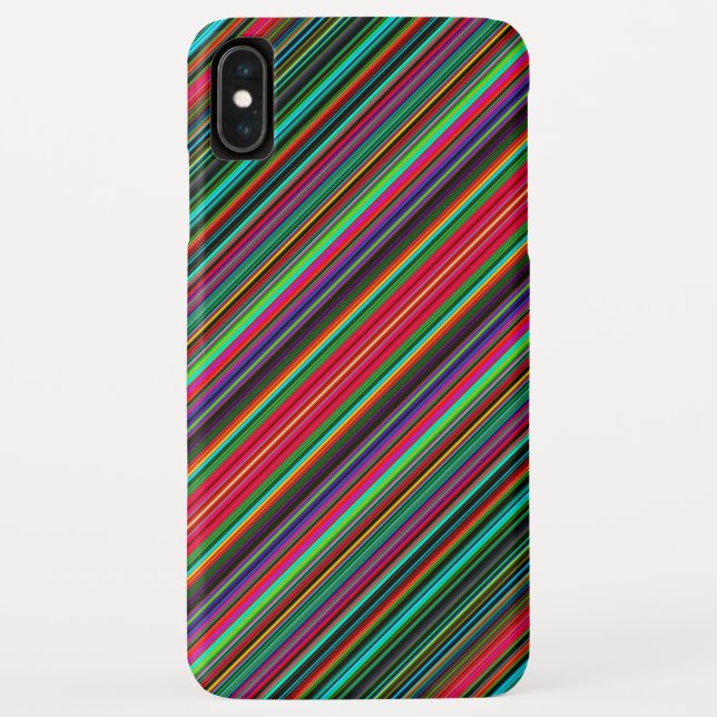 Beautiful Colorful Multicolored Stripe Pattern Case-Mate iPhone Case (Back)