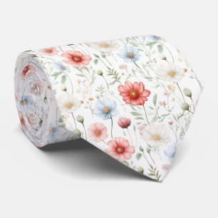 Beautiful Colorful Summer Floral  Tie