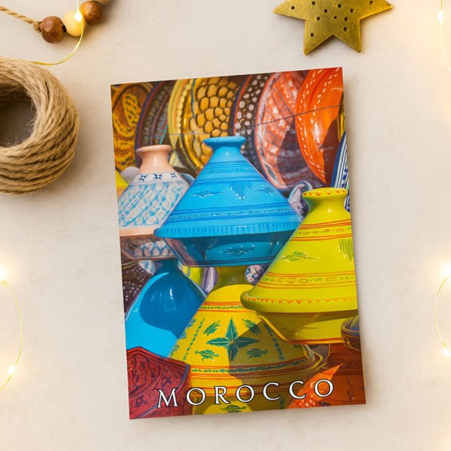 Beautiful Colorul Moroccan Tajine Food Postcard (Creator Uploaded)