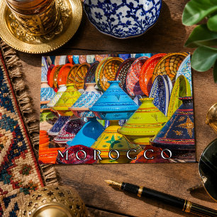 Beautiful Colorul Moroccan Tajine Food Postcard
