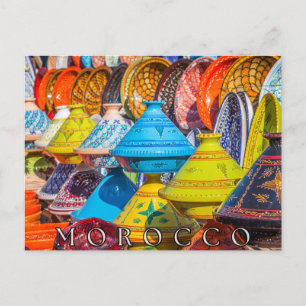 Beautiful Colorul Moroccan Tajine Food Postcard