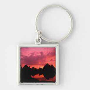 Beautiful colour at sunset of limestone mountains keychain