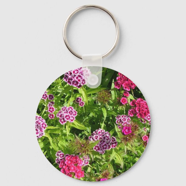 beautiful colour flowers keychain (Front)