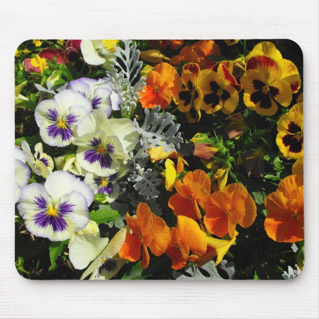beautiful colour flowers mouse pad (Front)