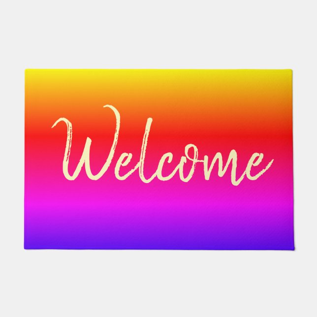 Beautiful Colour Morph Colourful Flow Welcome Doormat (Front)