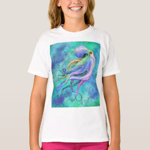 Beautiful Colour Octopus - Migned Drawing T-Shirt