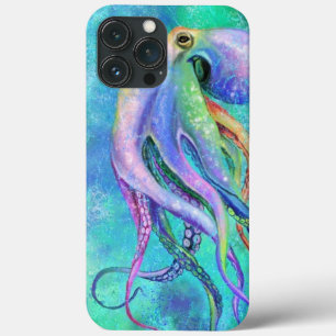 Beautiful Colour Octopus Underwater Life Painting  iPhone 13 Pro Max Case