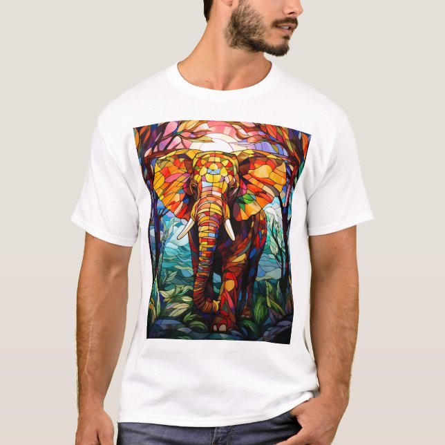 Beautiful coloured elephant  T-Shirt (Front)