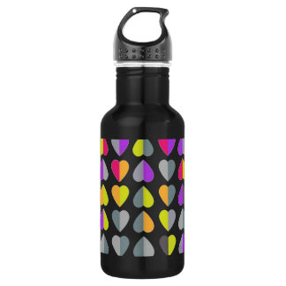 Beautiful coloured hearts 532 ml water bottle