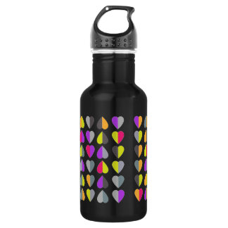 Beautiful coloured hearts 532 ml water bottle