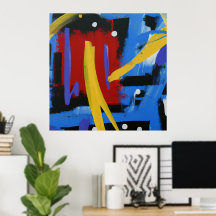 Beautiful colourful Abstract AI art poster