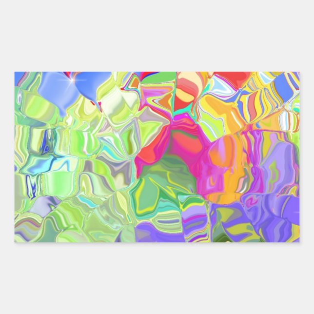 Beautiful Colourful Abstract Art Ice Cubes Gifts Sticker (Front)