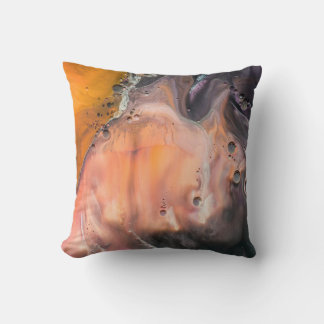 Beautiful Colourful Abstract Marble Design Throw Pillow