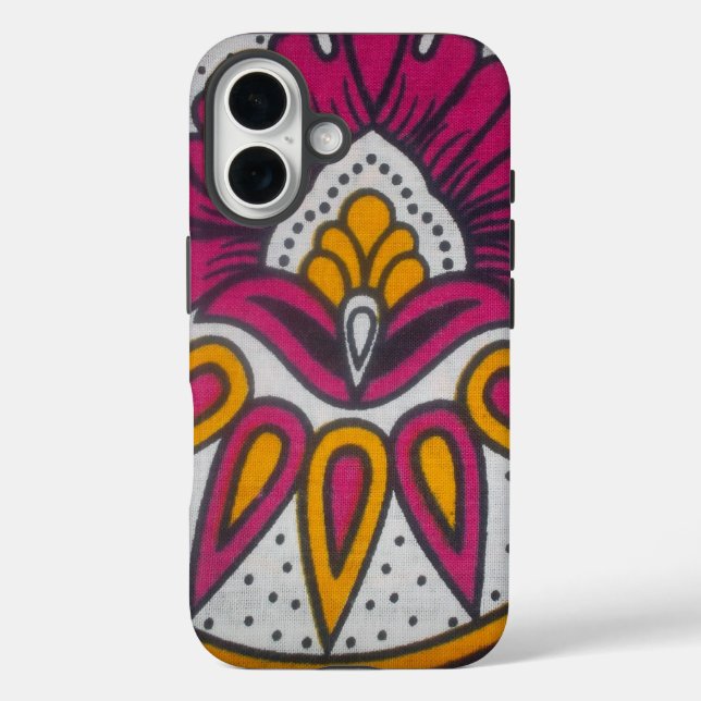 Beautiful Colourful African Fabric Motif Art Print Case-Mate iPhone Case (Back)