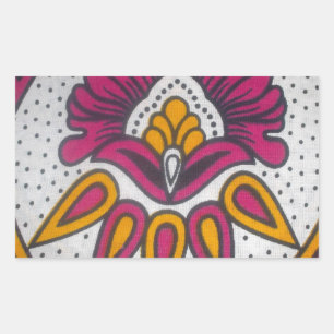 Beautiful Colourful African Fabric Motif Art Print Sticker