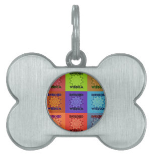 Beautiful Colourful amazing Enriched Wisdom Pop Pet Name Tag