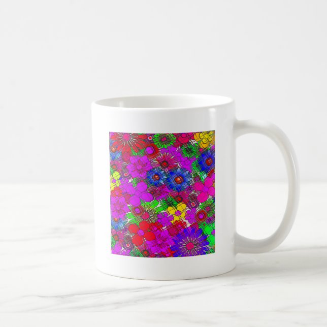 Beautiful Colourful Amazing Floral Pattern Design Coffee Mug (Right)
