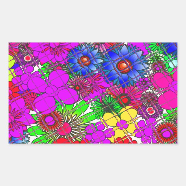 Beautiful Colourful Amazing Floral Pattern Design Sticker (Front)