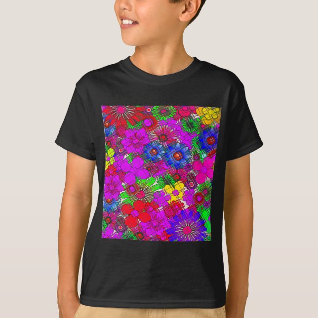 Beautiful colourful amazing floral pattern design  T-Shirt (Front)
