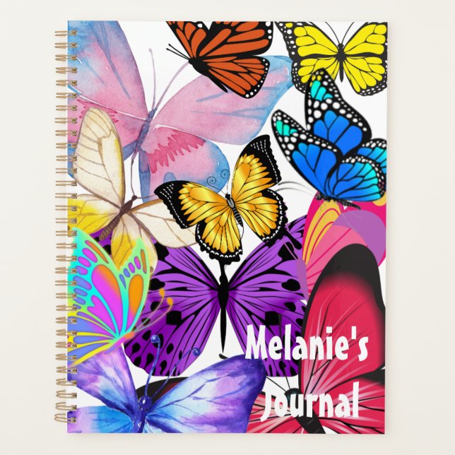 Beautiful Colourful Butterflies  Planner (Front)