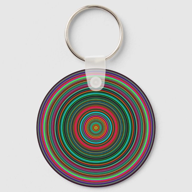 Beautiful Colourful Circular Pattern Keychain (Front)