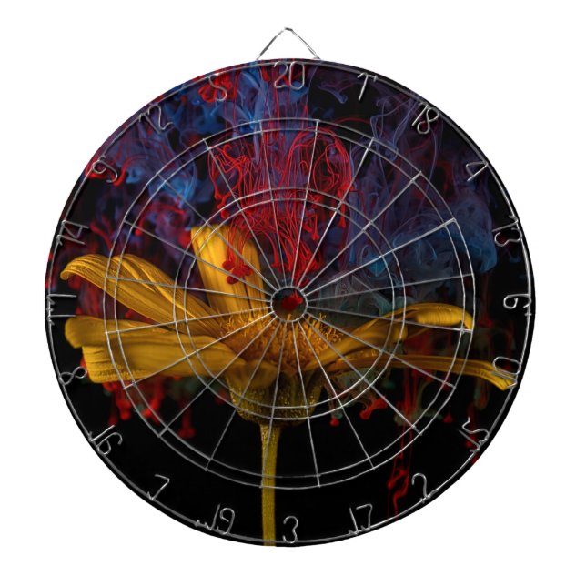 Beautiful Colourful Daisy Dartboard (Front)