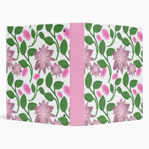 Beautiful Colourful floral pattern  Binder
