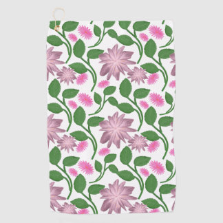 Beautiful Colourful floral pattern  Golf Towel