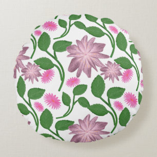 Beautiful Colourful floral pattern Round Pillow