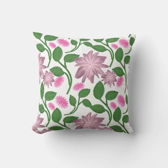 Beautiful Colourful floral pattern  Throw Pillow (Front)