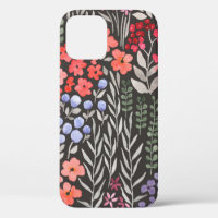 Beautiful colourful flowers garden seamless patter