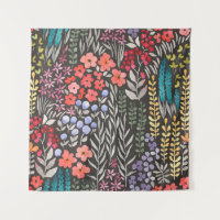 Beautiful colourful flowers garden seamless patter