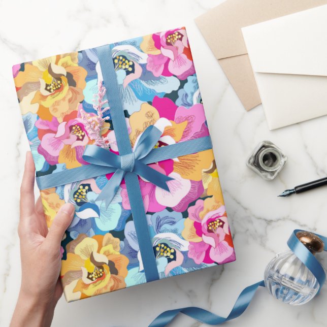 Beautiful Colourful Flowers  Wrapping Paper (Gifting)
