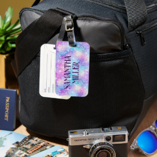 Beautiful Colourful Glittery Background Luggage Tag
