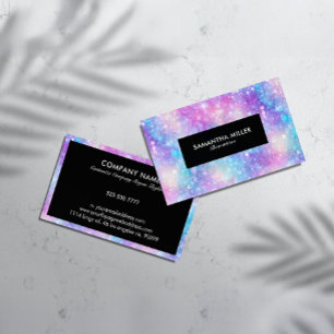Beautiful Colourful Glittery Iridescent Background Business Card