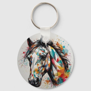 Beautiful Colourful Horse ,Horse Lover Keychain