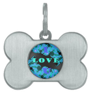 Beautiful colourful Love universe vector design ar Pet Tag