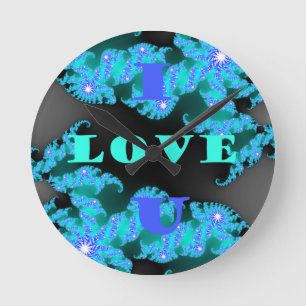 Beautiful colourful Love universe vector design ar Round Clock