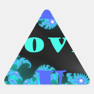 Beautiful colourful Love universe vector design ar Triangle Sticker