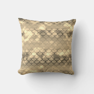 Beautiful colourful mermaid motifs throw pillow