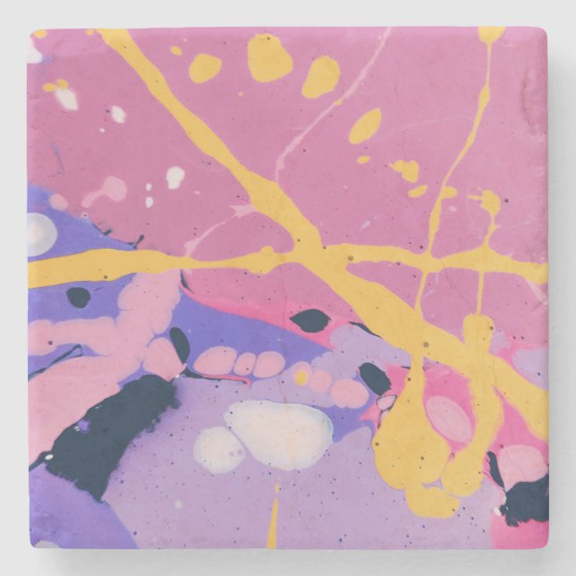 Beautiful & Colourful Molten Liquid Stone Coaster (Front)