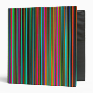 Beautiful Colourful Multicolored Stripe Pattern Binder